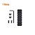 Trilho Metal 7(7,5cm) Slots Preto p/ M-Lock - Imagem 1