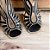 Sandália alta tiras couro preto Cláudia Mourão - Imagem 2