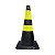 CONE FLEXIVEL PLASTCOR 50CM PLT2 REFLETIVO PVC PRETO - Imagem 2