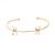 Bracelete Arame Farpado Folheado Ouro Amarelo 18k - Imagem 1