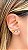 Brinco ear cuff triângulos banho de ouro 18k - Imagem 1