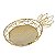 Bandeja Retangular Decorativa Abacaxi de Metal Dourado - Imagem 1