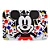 Tapete de Banho Mickey Colors em Flanela Espuma e PVC nas Cores Branco Vermelho e Preto - Imagem 1