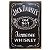 Placa Decorativa de Metal Jack Daniels Jennessee Whiske - Imagem 1