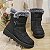 Botas de neve impermeáveis para mulheres, botas de pelúcia falsa, tamanho positivo, sapatos de algodão quente antiderrapantes, inverno, 2023 - Imagem 1