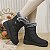 Botas de neve impermeáveis para mulheres, botas de pelúcia falsa, tamanho positivo, sapatos de algodão quente antiderrapantes, inverno, 2023 - Imagem 12
