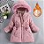 Jaqueta de inverno parka infantil grossa forrada com capuz - Imagem 2