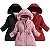 Jaqueta de inverno parka infantil grossa forrada com capuz - Imagem 1