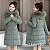 Jaqueta Parka Longa Casaco feminino | Jaqueta de Neve Acolchoado Com Capuz - Imagem 10