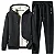 Conjunto Esportivo casual forrado de lã grossa de inverno masculino tamanho maiores - Imagem 6