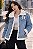 Jaqueta Jeans Feminina Forrada com Lã de Carneiro e Capuz — Estilo Quente para o Inverno - Imagem 1