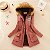 Parka casaco jaqueta feminino forrado com capuz blusa de inverno 2021 - Imagem 1