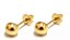 Brinco de bola 4mm ouro 18k - Imagem 1