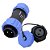 Conector 2 Pinos PD4 Impermeavel Conj Macho e Femea Painel - Imagem 1