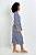 Vestido Chemise Midi Manga ¾ Estampa Bicolor Laço Cintura - Imagem 6