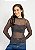 Blusa Tule Manga Longa Poás - Imagem 1