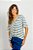 Blusa Ampla Listrada Decote V - Imagem 2