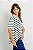 Blusa Ampla Listrada Decote V - Imagem 3