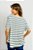 Blusa Ampla Listrada Decote V - Imagem 4