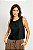 Blusa Semi Cropped Viscolinho Sem Manga - Imagem 7