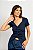 Blusa Canelada Decote V Franzido Frontal - Imagem 3