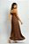 Vestido Longo Busto Drapeado Alça Removível - Imagem 3