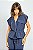 Colete Decote V Zíper Franzido Cintura - Imagem 2