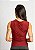 Regata Tule Gola Fechada Drapeado Lateral - Imagem 6
