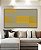 Quadro Abstrato Geométrico Degradê Amarelo Mostarda Cinza Canvas Com Moldura - Imagem 2