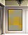 Quadro Vertical Abstrato Geométrico Degradê Amarelo Mostarda Cinza Canvas Com Moldura - Imagem 5