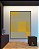 Quadro Vertical Abstrato Geométrico Degradê Amarelo Mostarda Cinza Canvas Com Moldura - Imagem 4