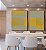 Duo de Quadros Abstrato Geométrico Degradê Amarelo Mostarda Cinza Canvas Com Moldura - Imagem 2