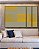 Trio Estilizado de Quadros Abstrato Geométrico Degradê Amarelo Mostarda Cinza Canvas Com Moldura - Imagem 3
