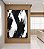 Quadro Vertical Abstrato Preto e Branco Arte Efeito Pintura Canvas Com Moldura - Imagem 4