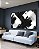 Duo de Quadros Abstrato Preto e Branco Arte Efeito Pintura Canvas Com Moldura - Imagem 5
