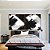Duo de Quadros Quadrados Abstrato Preto e Branco Arte Efeito Pintura Canvas Com Moldura - Imagem 3
