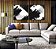 Duo de Quadros Quadrados Abstrato Preto e Branco Arte Efeito Pintura Canvas Com Moldura - Imagem 4