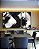 Trio Estilizado de Quadros Abstrato Preto e Branco Arte Efeito Pintura Canvas Com Moldura - Imagem 2