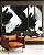 Trio Estilizado de Quadros Abstrato Preto e Branco Arte Efeito Pintura Canvas Com Moldura - Imagem 4