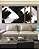 Trio Estilizado de Quadros Abstrato Preto e Branco Arte Efeito Pintura Canvas Com Moldura - Imagem 5