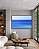 Quadro Horizontal de Mar Calmo em Tons de Azul Canvas Com Moldura - Imagem 5