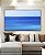 Quadro Horizontal de Mar Calmo em Tons de Azul Canvas Com Moldura - Imagem 1