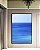 Quadro Vertical de Mar Calmo em Tons de Azul Canvas Com Moldura - Imagem 4