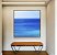 Quadro Quadrado de Mar Calmo em Tons de Azul Canvas Com Moldura - Imagem 3