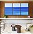 Trio de Quadros Mar Calmo em Tons de Azul Canvas Com Moldura - Imagem 3