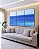 Trio de Quadros Mar Calmo em Tons de Azul Canvas Com Moldura - Imagem 4