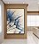 Quadro Vertical Dente de Leão Flor Planta Natureza em Tons de Azul Canvas Com Moldura - Imagem 1