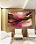 Quadro Horizontal Abstrato Cores Dourado Rosa Marrom Moderno Canvas Com Moldura - Imagem 2