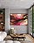 Quadro Horizontal Abstrato Cores Dourado Rosa Marrom Moderno Canvas Com Moldura - Imagem 5