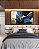 Quadro Horizontal Abstrato Cores Azul Dourado Preto e Branco Arte Canvas com Moldura - Imagem 5
